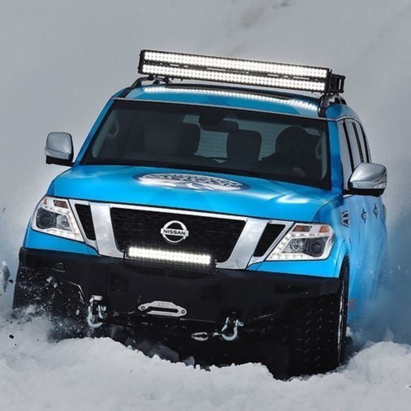 【ど迫力！】北米日産の人気SUV「アルマーダ」が雪上仕様に！