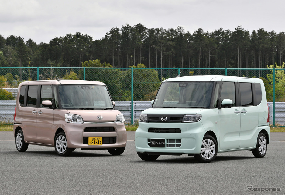 ダイハツ タント 新型(右)と従来型 新旧タント