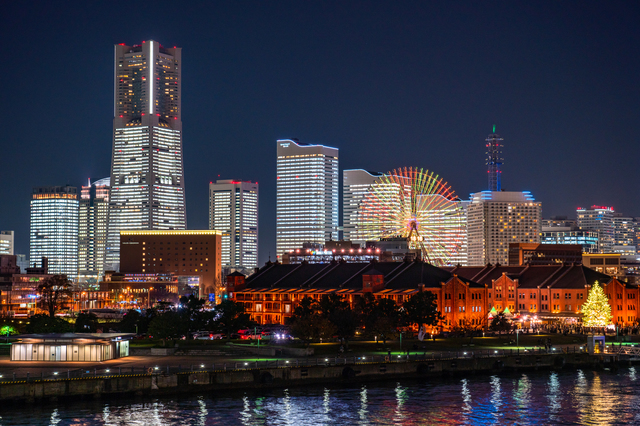 横浜みなとみらいの夜景
