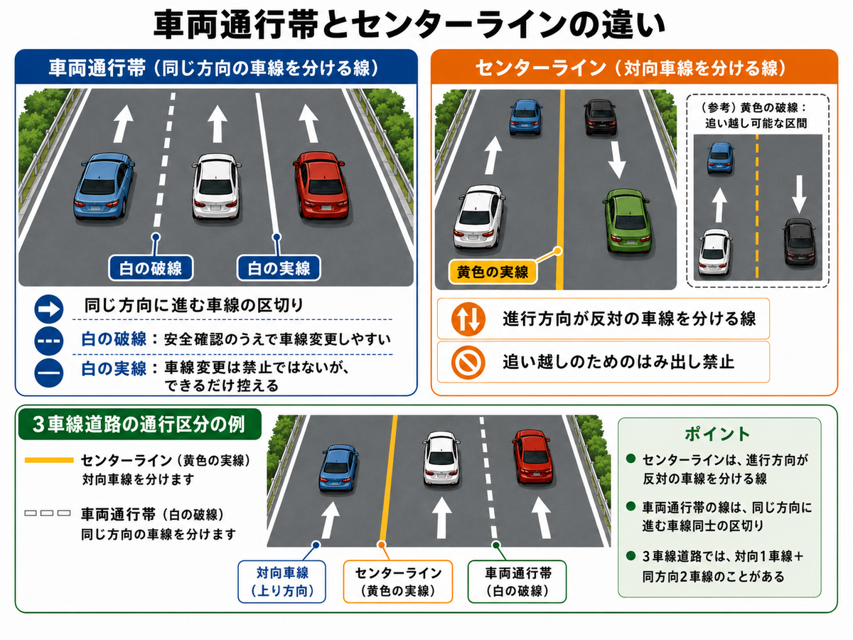 車両 通行 帯 と は